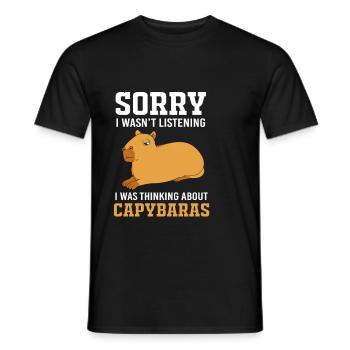 Capybara Capibara - T-shirt homme - noir - Devant - AI Model Male 178 light (178cm)