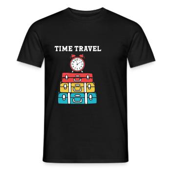Time travel - Men's T-Shirt - black - Front - AI Model Male 178 light (178cm)