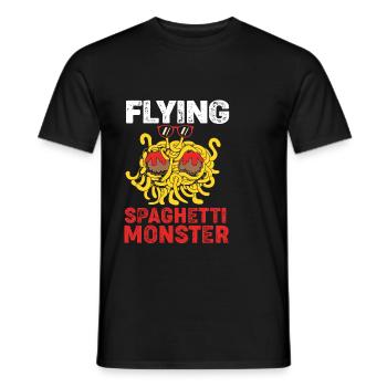 Flying Spaghetti Monster FSM Atheist Pastafari - Männer T-Shirt - Schwarz - Vorne - AI Model Male 178 light (178cm)