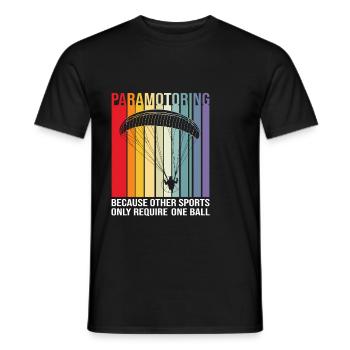 Paragliding - Männer T-Shirt - Schwarz - Vorne - AI Model Male 178 light (178cm)