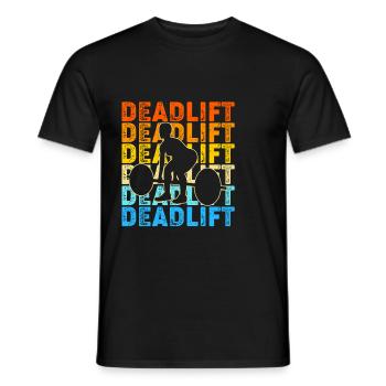 Gym Soulevé de terre Fitness Entraînement Haltère Bodybuilder - T-shirt homme - noir - Devant - AI Model Male 178 light (178cm)