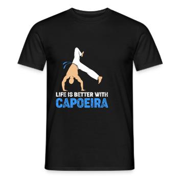 Capoeira - Männer T-Shirt - Schwarz - Vorne - AI Model Male 178 light (178cm)