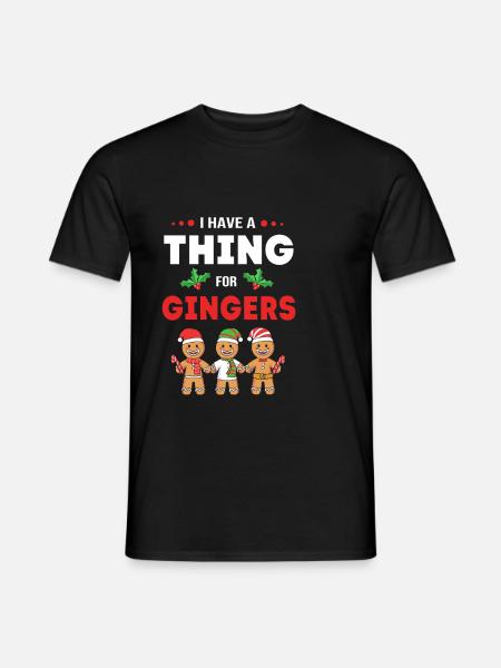 Lebkuchen Weihnachten Lebkuchenmann Gingerbread - Männer T-Shirt - Schwarz