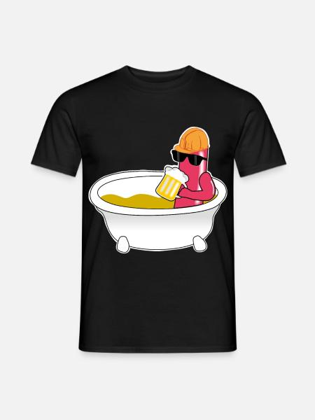 Wurst im Senfbad - Männer T-Shirt - Schwarz