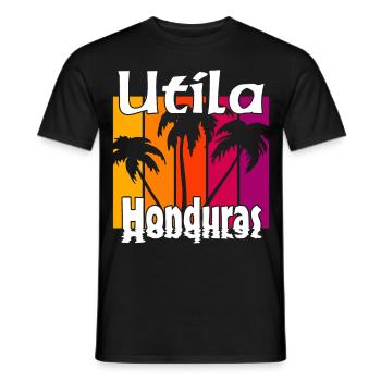 Utila, Honduras - T-shirt homme - noir - Devant - AI Model Male 178 light (178cm)