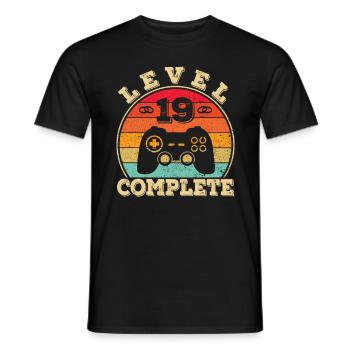 19ème anniversaire de mariage 19 ans de mariage Mariage en nacre - T-shirt homme - noir - Devant - AI Model Male 178 light (178cm)