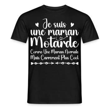 Fête des Mères - Maman Motarde Cool - T-shirt homme - noir - Devant - AI Model Male 178 light (178cm)