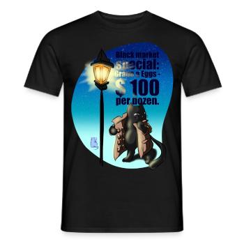 Black market Spezial: Grade a eggs - Männer T-Shirt - Schwarz - Vorne - AI Model Male 178 light (178cm)