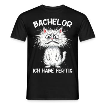 Bachelor Abschluss Absolvent BWL Student Studium - Männer T-Shirt - Schwarz - Vorne - AI Model Male 178 light (178cm)