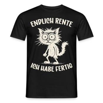 Rente Endlich Rente Ich habe fertig Renteneintritt - Männer T-Shirt - Schwarz - Vorne - AI Model Male 178 light (178cm)