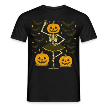 Halloween, Skeleton, Ballet Halloween Party - Men's T-Shirt - black - Front - AI Model Male 178 light (178cm)