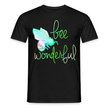 Biene - bee wonderful colorful - Männer T-Shirt - Schwarz - Vorne - AI Model Male 178 light (178cm)