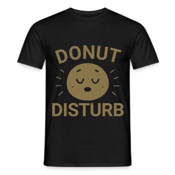 Donut Disturb - Men's T-Shirt - black - Front - AI Model Male 178 light (178cm)