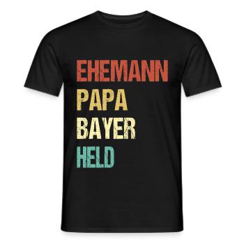 Bayer Papa Bayern - Männer T-Shirt - Schwarz - Vorne - AI Model Male 178 light (178cm)