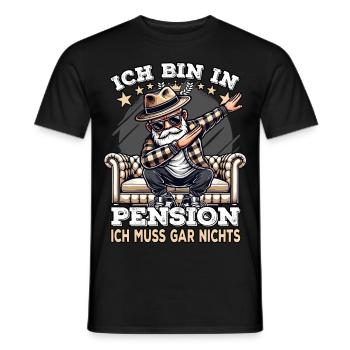 Pension Pensionierung Mann Ich bin in Pension - Männer T-Shirt - Schwarz - Vorne - AI Model Male 178 light (178cm)