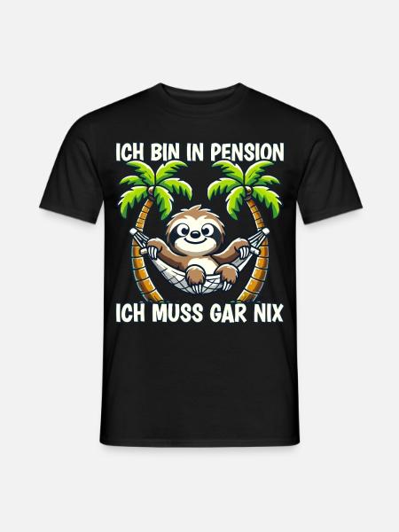 Pension Pensionierung Mann Frau Ich bin in Pension - Männer T-Shirt - Schwarz