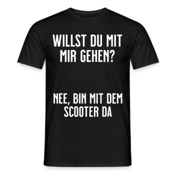 Scooter Design - Willst du mit mir gehen - Männer T-Shirt - Schwarz - Vorne - AI Model Male 178 light (178cm)