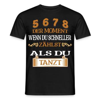Country Western Dancing Cowboy Line Dance - Men's T-Shirt - black - Front - AI Model Male 178 light (178cm)