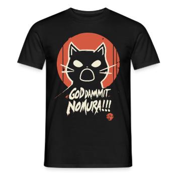 Goddammit Nomura – Katzen Design - Männer T-Shirt - Schwarz - Vorne - AI Model Male 178 light (178cm)