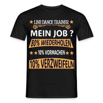 Country Western Tanzen Cowboy Line Dance - Männer T-Shirt - Schwarz - Vorne - AI Model Male 178 light (178cm)