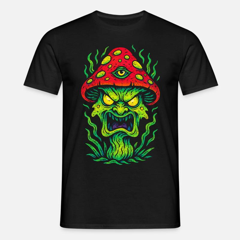Psycho Toadstool with Third Eye - Men's T-Shirt - black