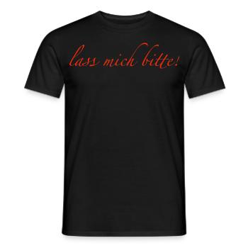 lass mich bitte - Männer T-Shirt - Schwarz - Vorne - AI Model Male 178 light (178cm)