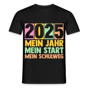 Kita Abschied Erste Klasse Einschulung 2025 - Männer T-Shirt - Schwarz - Vorne - AI Model Male 178 light (178cm)