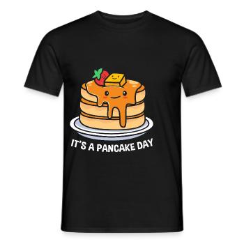 Pancake - Men's T-Shirt - black - Front - AI Model Male 178 light (178cm)