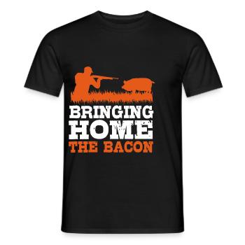 Chasse au sanglier - T-shirt homme - noir - Devant - AI Model Male 178 light (178cm)