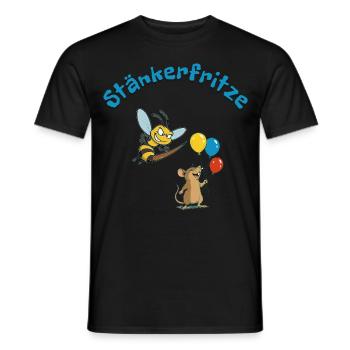 Stänkerfritze - Männer T-Shirt - Schwarz - Vorne - AI Model Male 178 light (178cm)