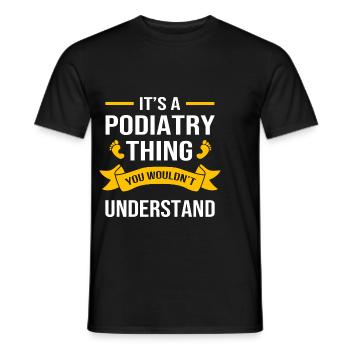Podiatrist Foot Care Pedicure Podiatry - Men's T-Shirt - black - Front - AI Model Male 178 light (178cm)