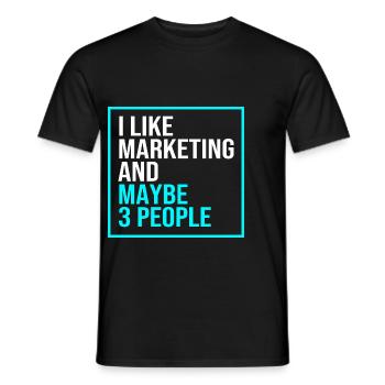 Marketing Manager - Männer T-Shirt - Schwarz - Vorne - AI Model Male 178 light (178cm)