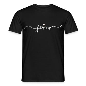 Jesus Herz - Männer T-Shirt - Schwarz - Vorne - AI Model Male 178 light (178cm)