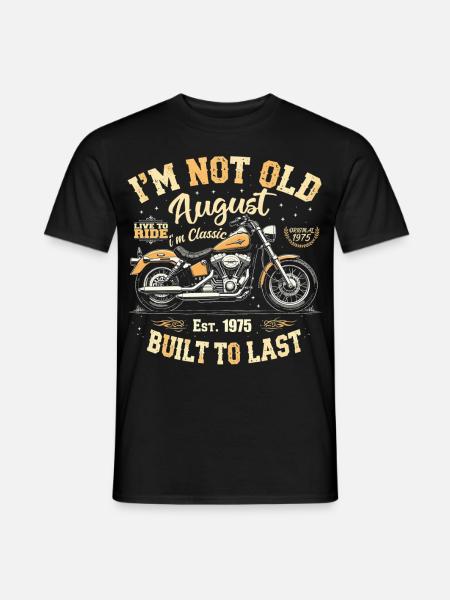 August 1975 August Geburtstag 1975 August 1975 - Männer T-Shirt - Schwarz
