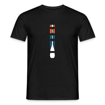 Paddel Streifen senkrecht - Männer T-Shirt - Schwarz - Vorne - AI Model Male 178 light (178cm)