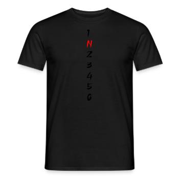 1N23456 - Männer T-Shirt - Schwarz - Vorne - AI Model Male 178 light (178cm)