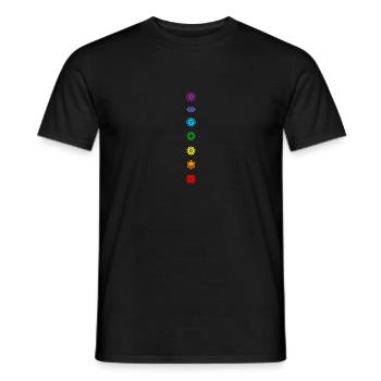 Chakra - Männer T-Shirt - Schwarz - Vorne - AI Model Male 178 light (178cm)