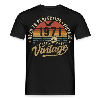 Millésime 1971 Born Legend Cadeau d’anniversaire - T-shirt homme - noir - Devant - AI Model Male 178 light (178cm)