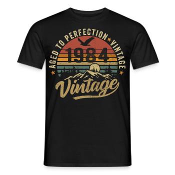 Millésime 1984 Born Legend Cadeau d’anniversaire - T-shirt homme - noir - Devant - AI Model Male 178 light (178cm)
