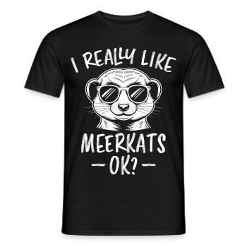 Suricate disant drôle Cadeau de suricate - T-shirt homme - noir - Devant - AI Model Male 178 light (178cm)