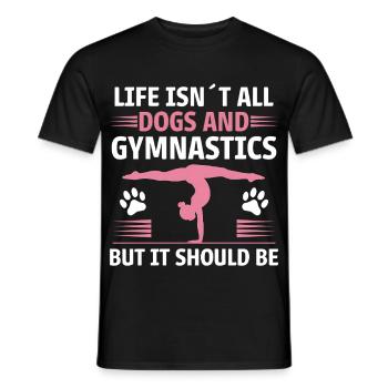 Turnen Spruch Katzen Lustiges Turnen Geschenk - Männer T-Shirt - Schwarz - Vorne - AI Model Male 178 light (178cm)