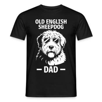 Vieux chien de berger anglais disant blague chien de berger cadeau - T-shirt homme - noir - Devant - AI Model Male 178 light (178cm)