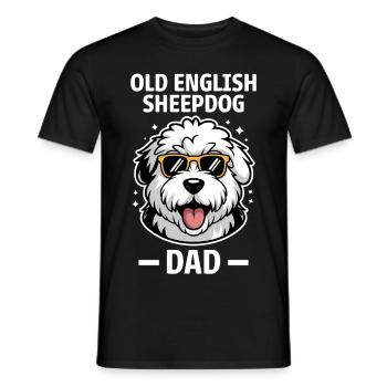 Vieux chien de berger anglais disant blague chien de berger cadeau - T-shirt homme - noir - Devant - AI Model Male 178 light (178cm)