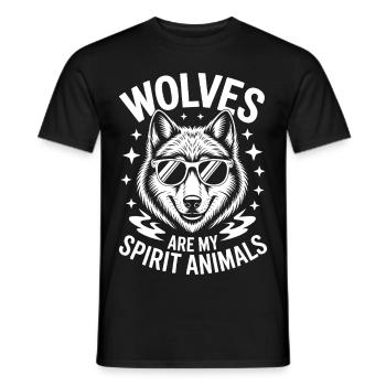 Wolf Spruch Wölfe Sprüche Lustiges Wolf Geschenk - Männer T-Shirt - Schwarz - Vorne - AI Model Male 178 light (178cm)