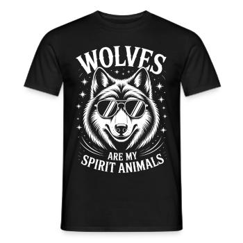 Wolf Spruch Wölfe Sprüche Lustiges Wolf Geschenk - Männer T-Shirt - Schwarz - Vorne - AI Model Male 178 light (178cm)