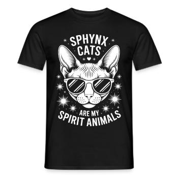 Sphynx Cat Saying Funny Sphynx Cat Gift - Men's T-Shirt - black - Front - AI Model Male 178 light (178cm)