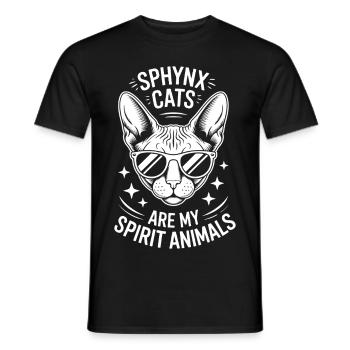 Sphynx Cat Saying Funny Sphynx Cat Gift - Men's T-Shirt - black - Front - AI Model Male 178 light (178cm)