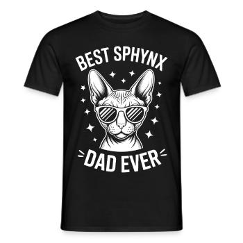 Chat Sphynx Disant Drôle Chat Sphynx Cadeau - T-shirt homme - noir - Devant - AI Model Male 178 light (178cm)