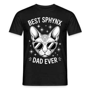 Chat Sphynx Disant Drôle Chat Sphynx Cadeau - T-shirt homme - noir - Devant - AI Model Male 178 light (178cm)