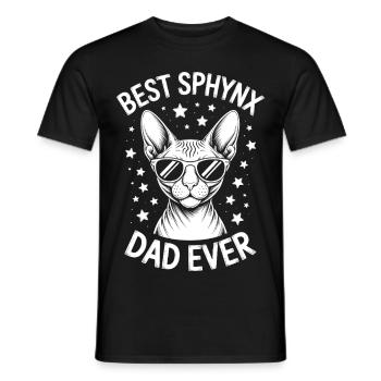 Chat Sphynx Disant Drôle Chat Sphynx Cadeau - T-shirt homme - noir - Devant - AI Model Male 178 light (178cm)